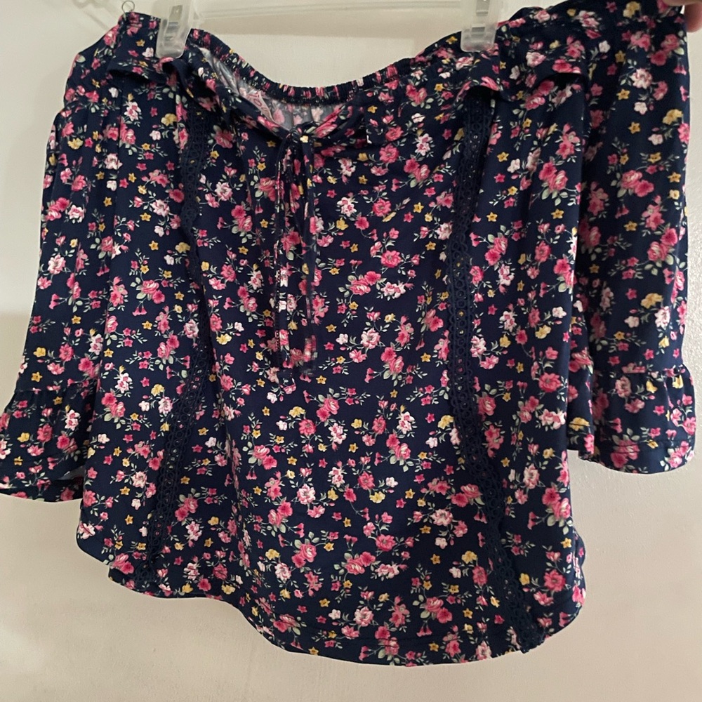 Floral Navy Women's Top